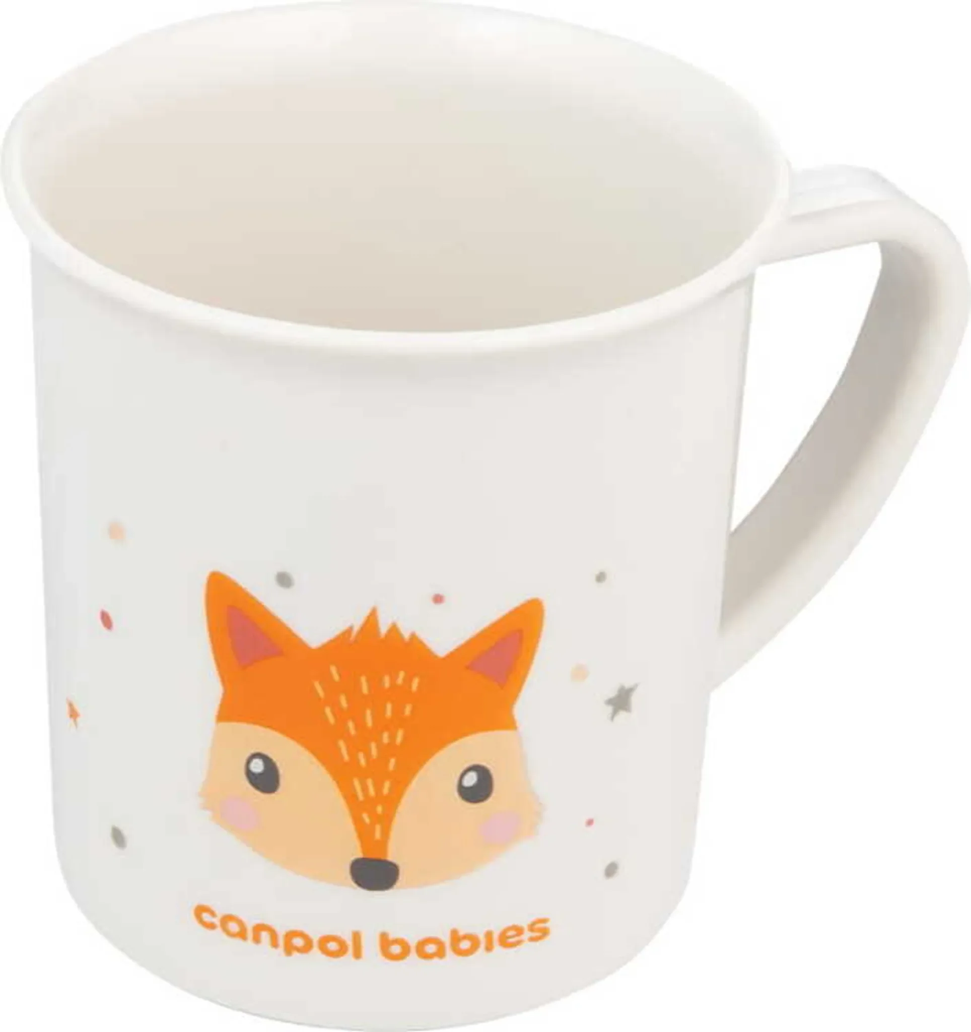 Canpol Babies Niedliche Tiere Plastikbecher mit Ohren – 170 ml, Fuchs
